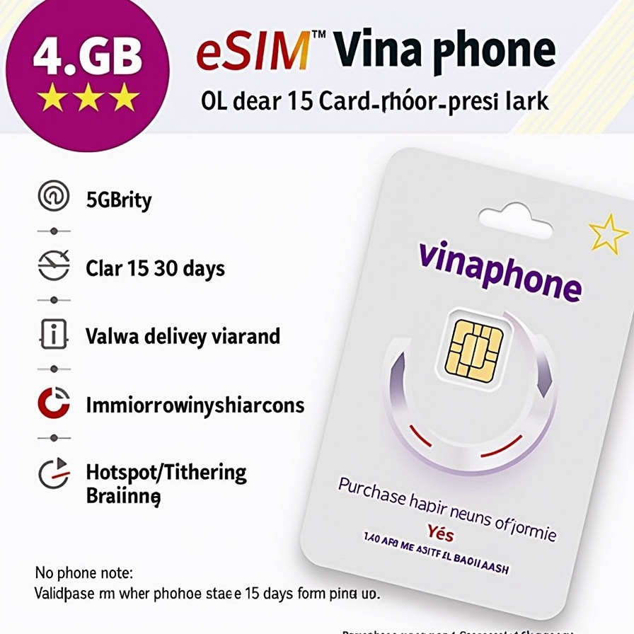 E sim 5G Vinaphone