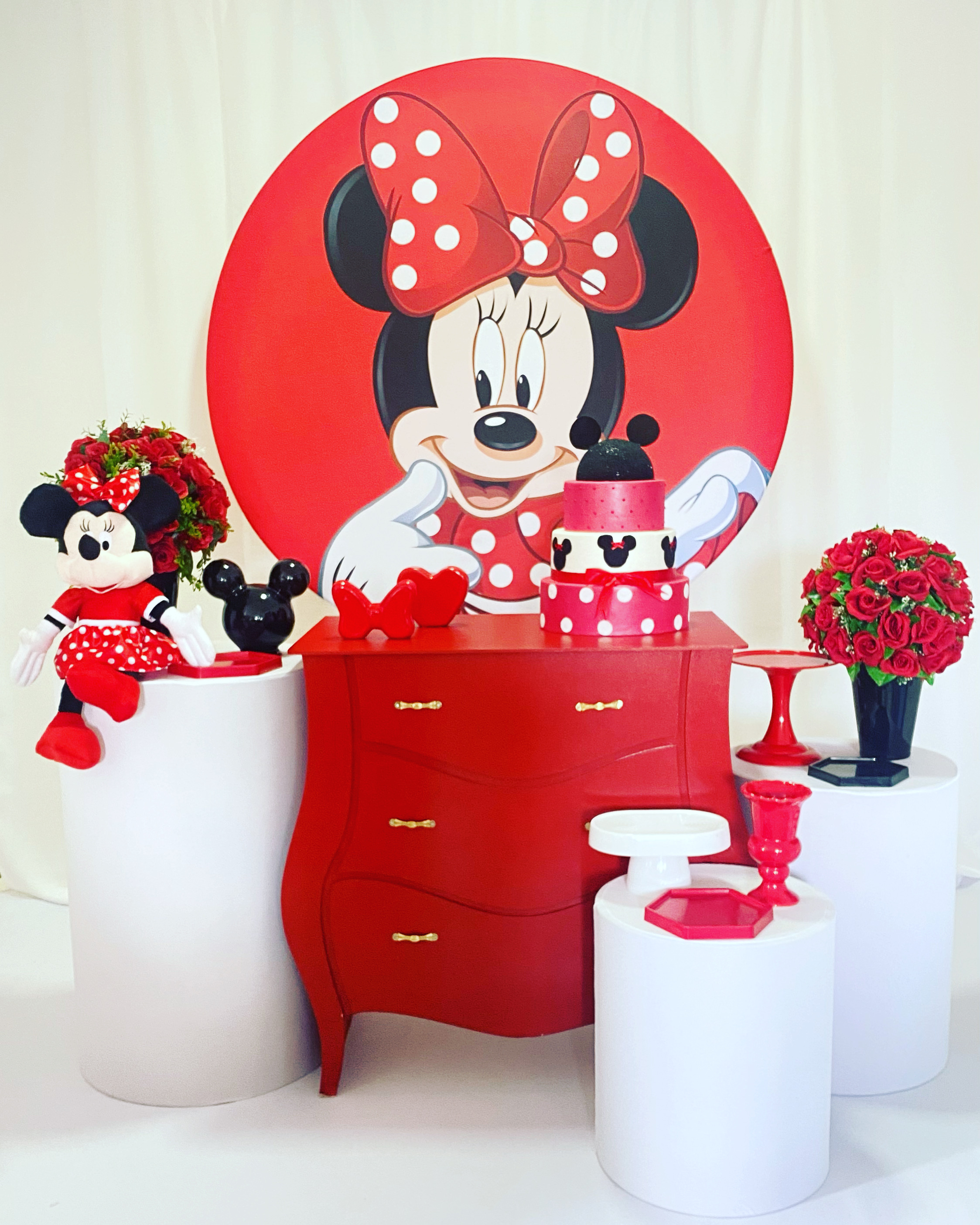 Kit Decoração Festa Minnie Vermelha