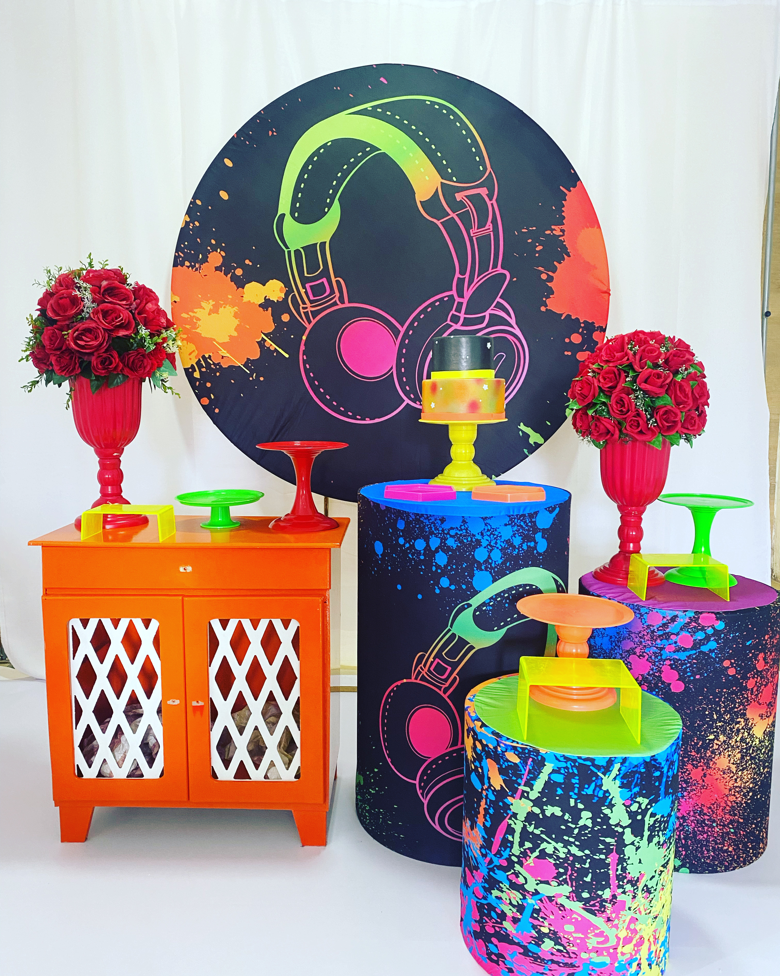 Kit Decoração Festa Neon