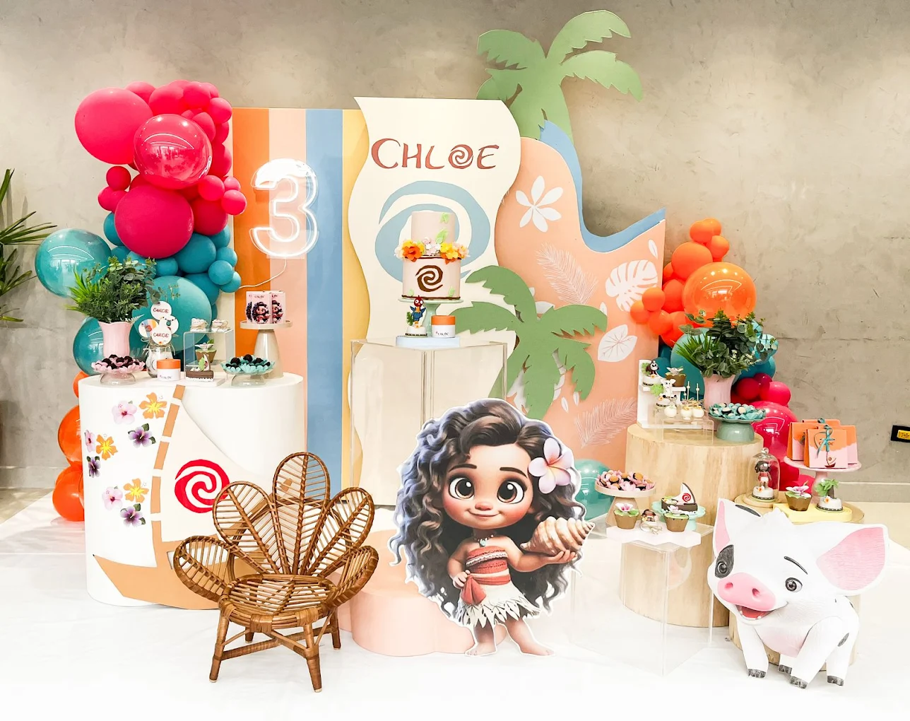 Decoração Tema Moana - Locação