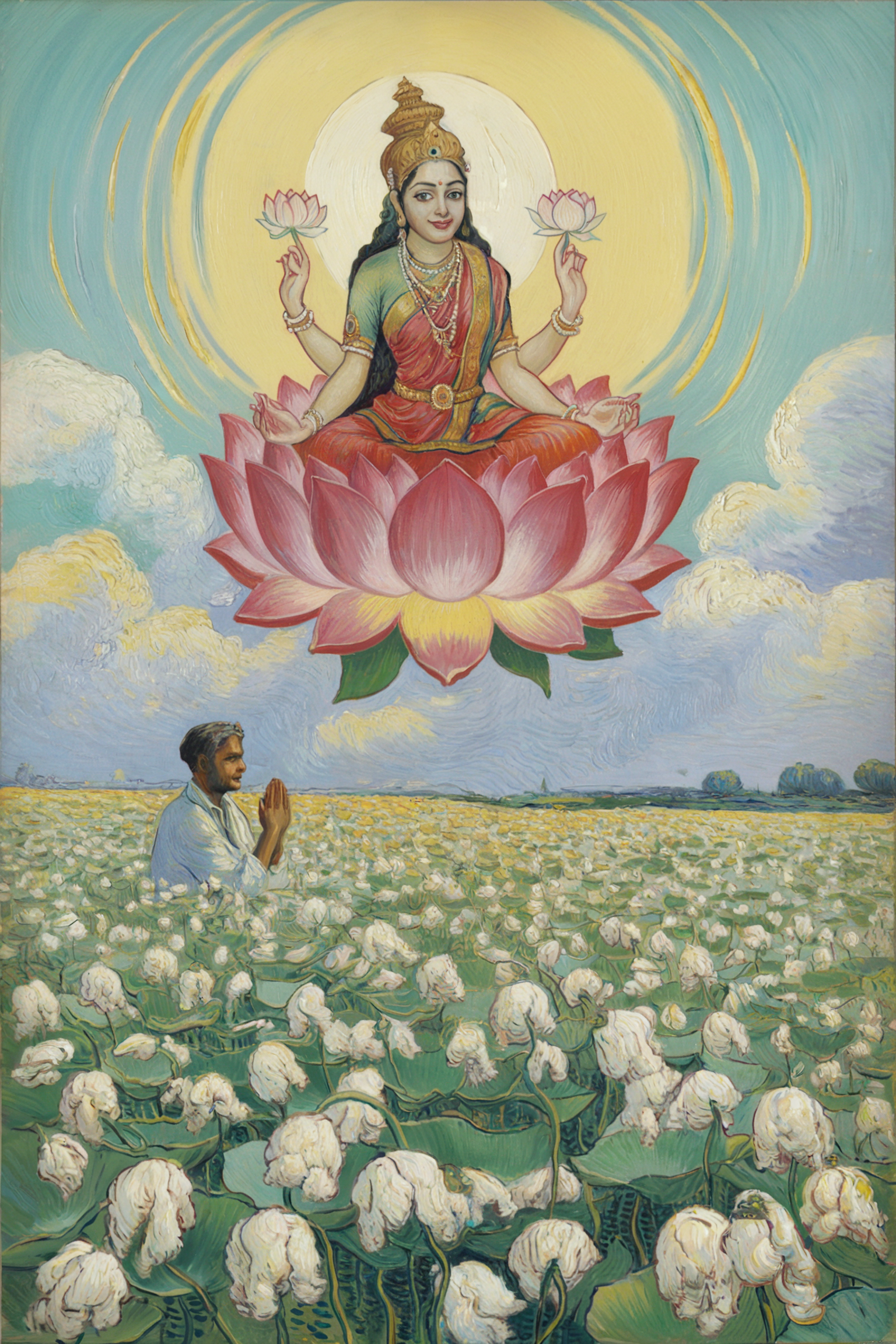 Shri Ma Lakshmi in a Field of Cotton