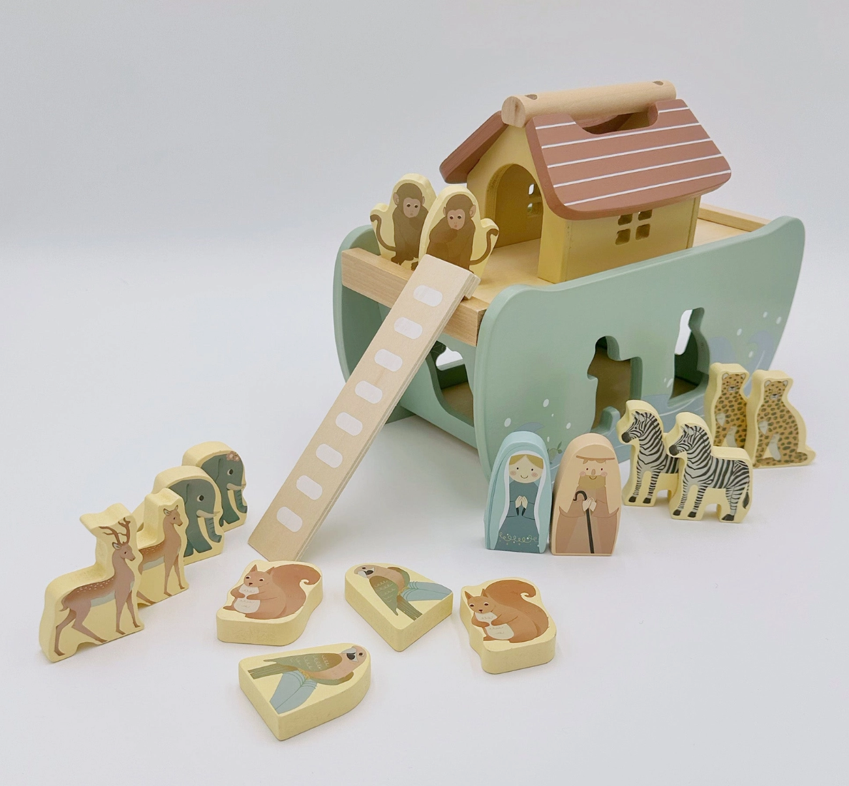 Noah's Ark Shape Sorter - Wooden Animal Toy Ages 2+
