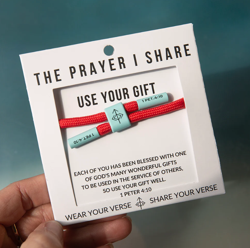 The Prayer Share Use Your Gift Christian Cord Bracelet 1 Peter 4:10
