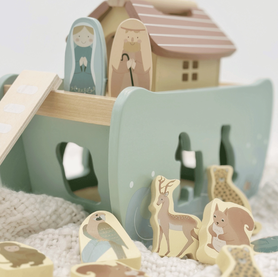 Noah's Ark Shape Sorter - Wooden Animal Toy Ages 2+
