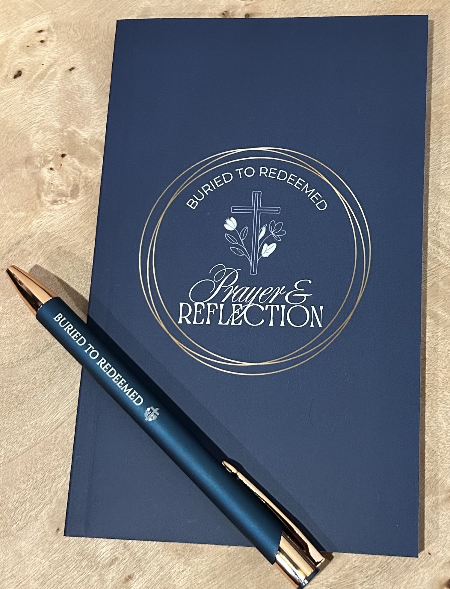 Customizable Prayer and Reflection Catholic Habit Tracking Journal and Pen Gift Set