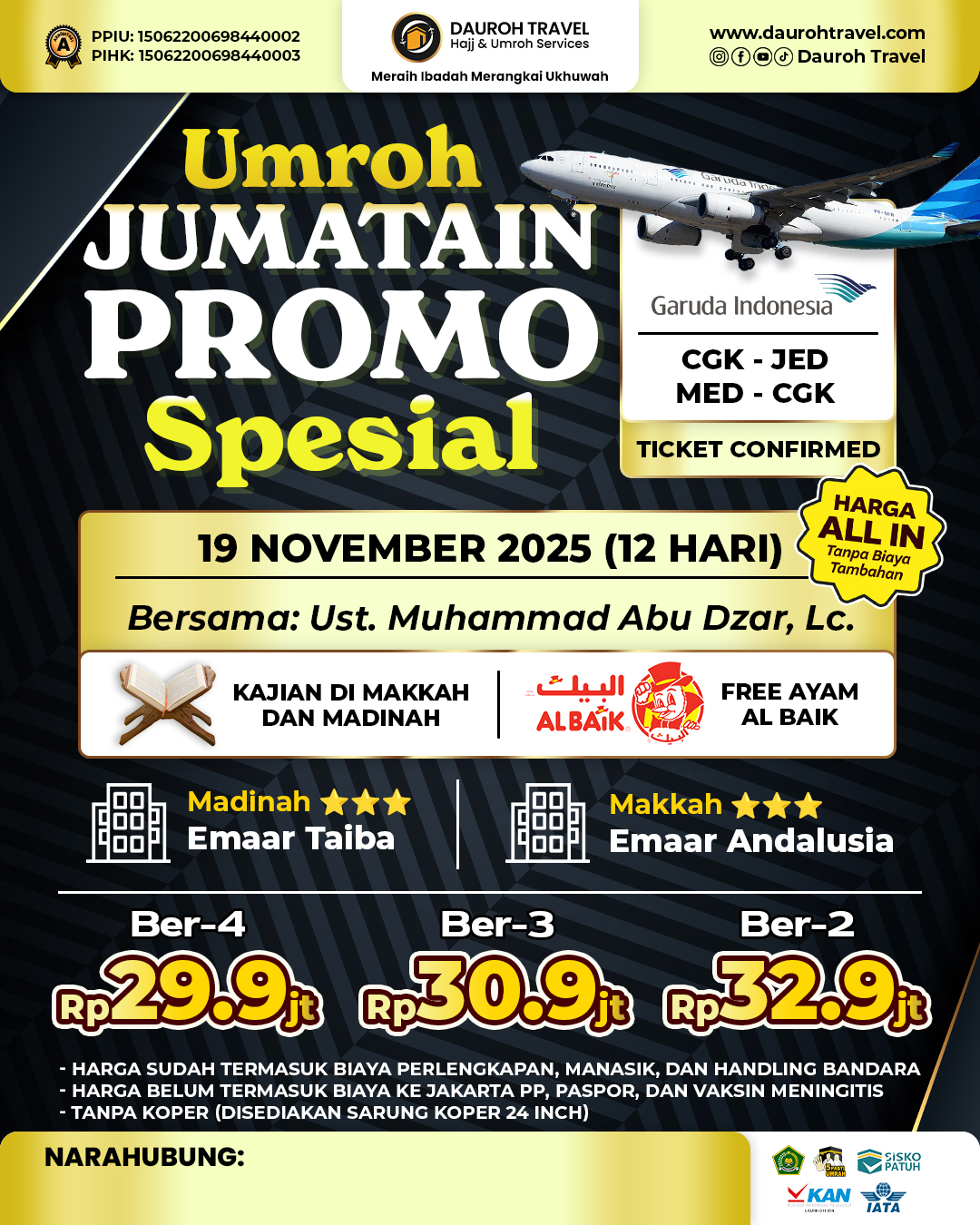 UMROH PROMO SPESIAL (12 HARI) - JUM'ATAIN