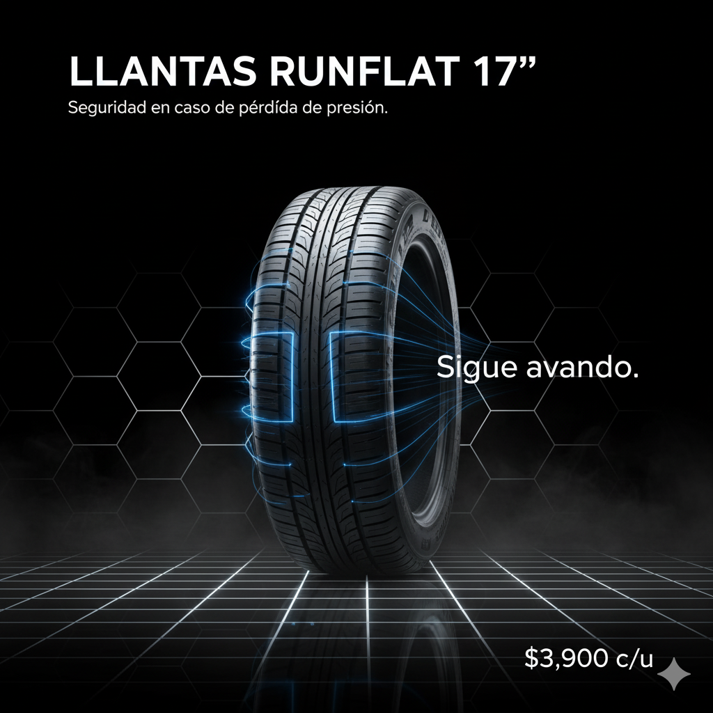 Runflat Tires 17”