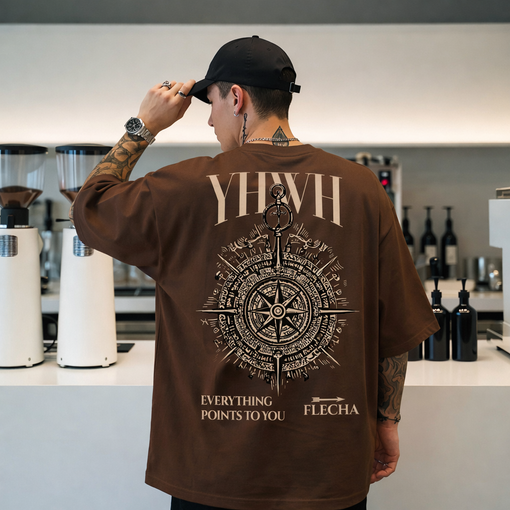 YHVH Brown Statement T-Shirt