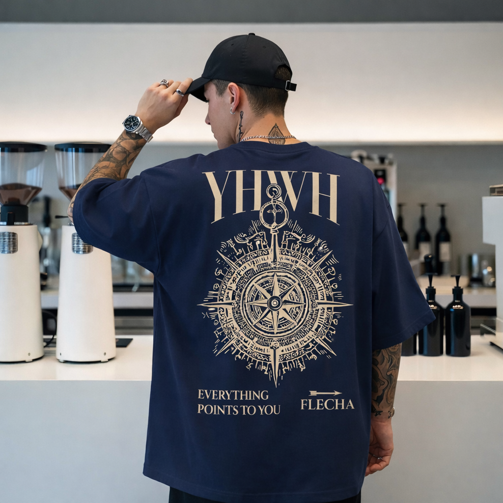 YHVH Compass Graphic T-Shirt