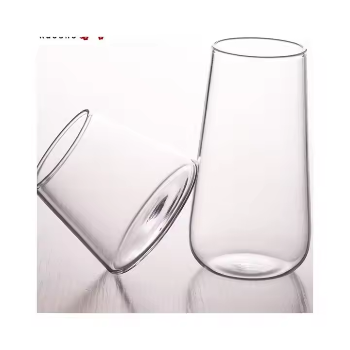 Wholesale 500ML 450ML Height Boro Silicate Straight Milk Coffee Juice Juice Glass Cup Transparent