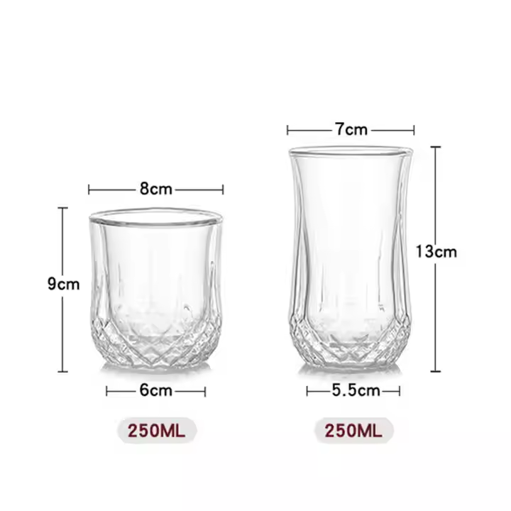 Hot selling lead-free whisky glass from old fashioned crystal glass