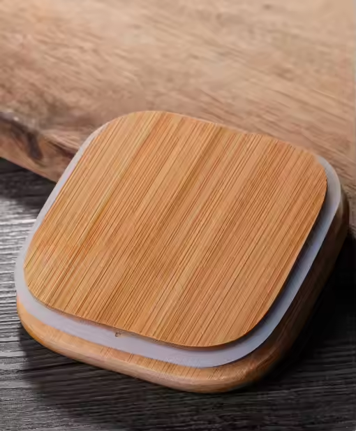 Manufacturer Wholesale 800ml 1000ml 1200ml square acacia wood glass storage glass