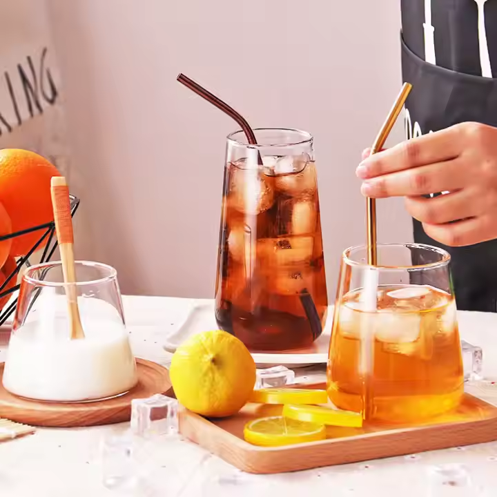Wholesale 500ML 450ML Height Boro Silicate Straight Milk Coffee Juice Juice Glass Cup Transparent