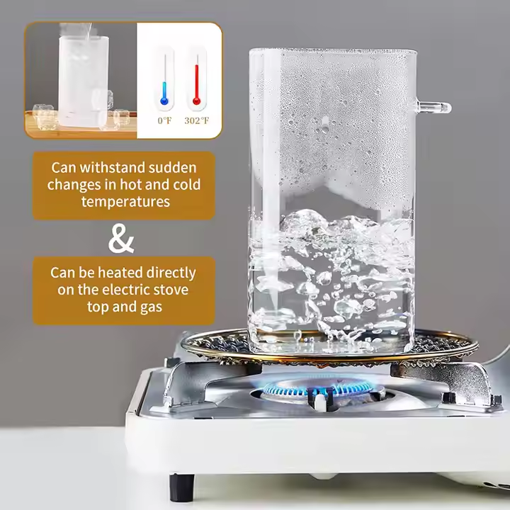 High Quality Kitchen Boro Silicate Container Set Glass Storage Glass with Wood Bamboo Lid