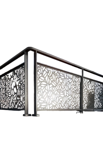 Barandilla decorativa de metal para balcón