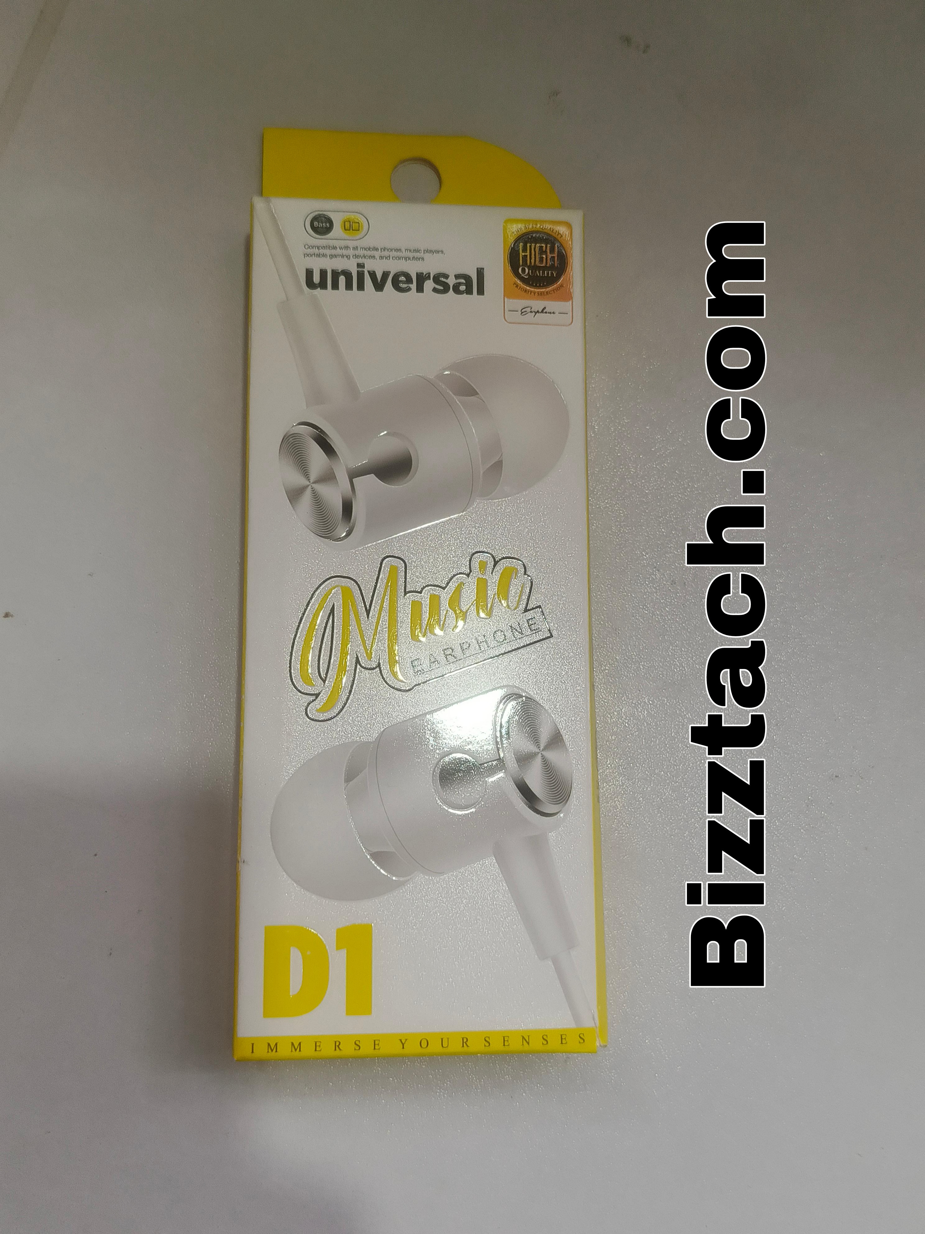 Handsfree D1 Premium Sound Quality and Comfort with Microphone -Compatible with all mobile phones /