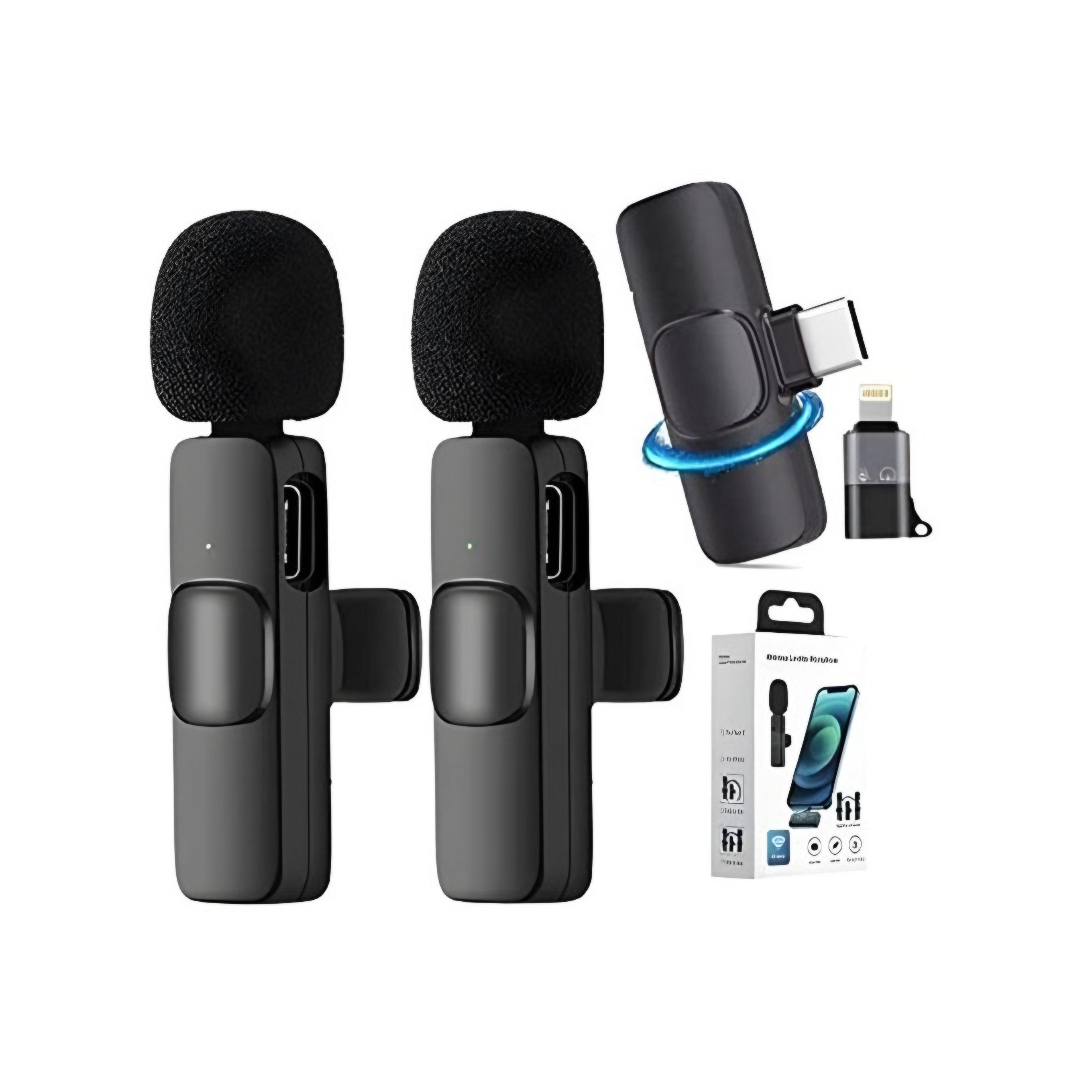 WIRELESS MIC K9 Microphone Type-C & Lighting plug