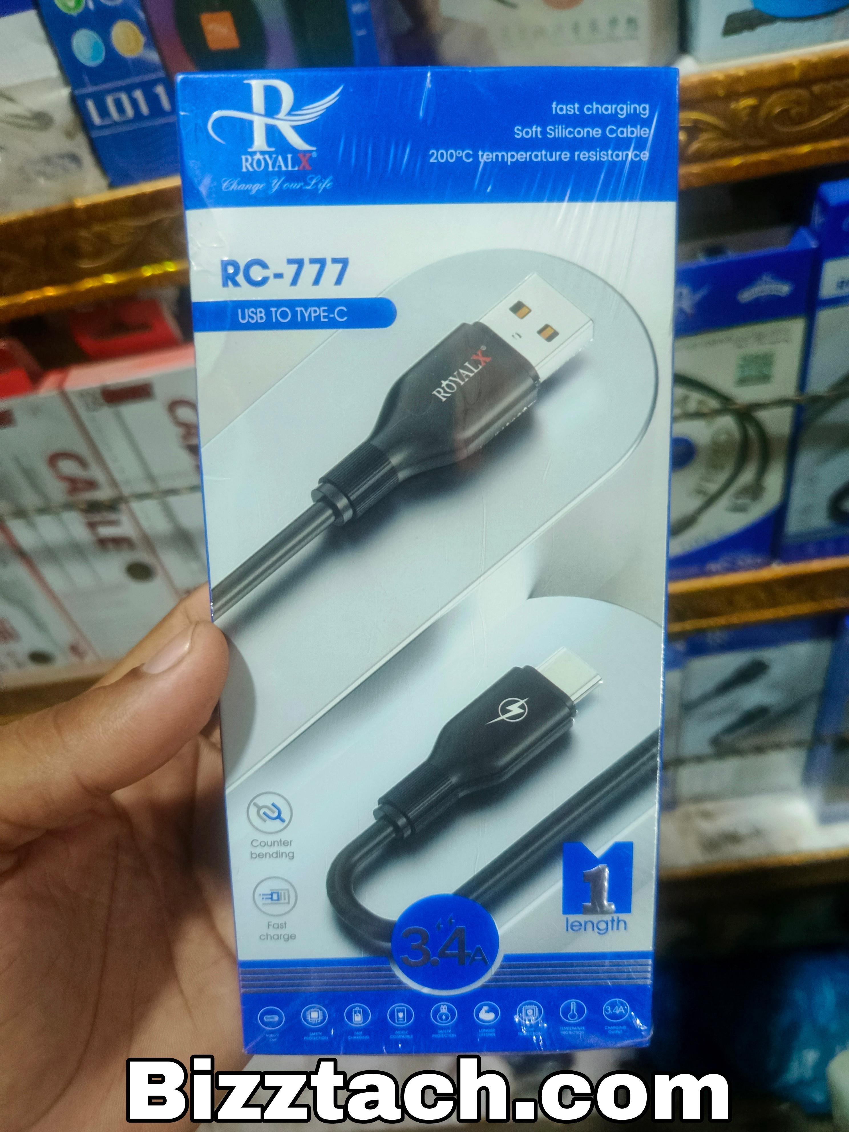 Royalx RC-777 TYPE-C 3.4A Charging Data Cable