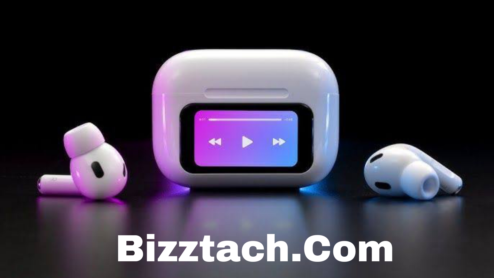 A9 Pro Air-pods ANC/ENC Noise Reductionwith digital LED display, Touch Control airbuds black colour