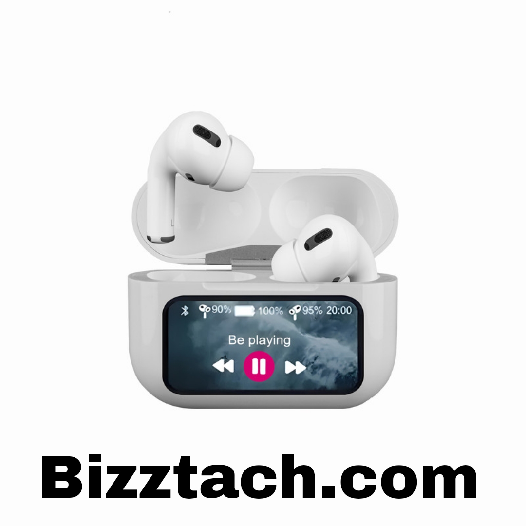 A9 Pro Air-pods ANC/ENC Noise Reductionwith digital LED display, Touch Control airbuds black colour