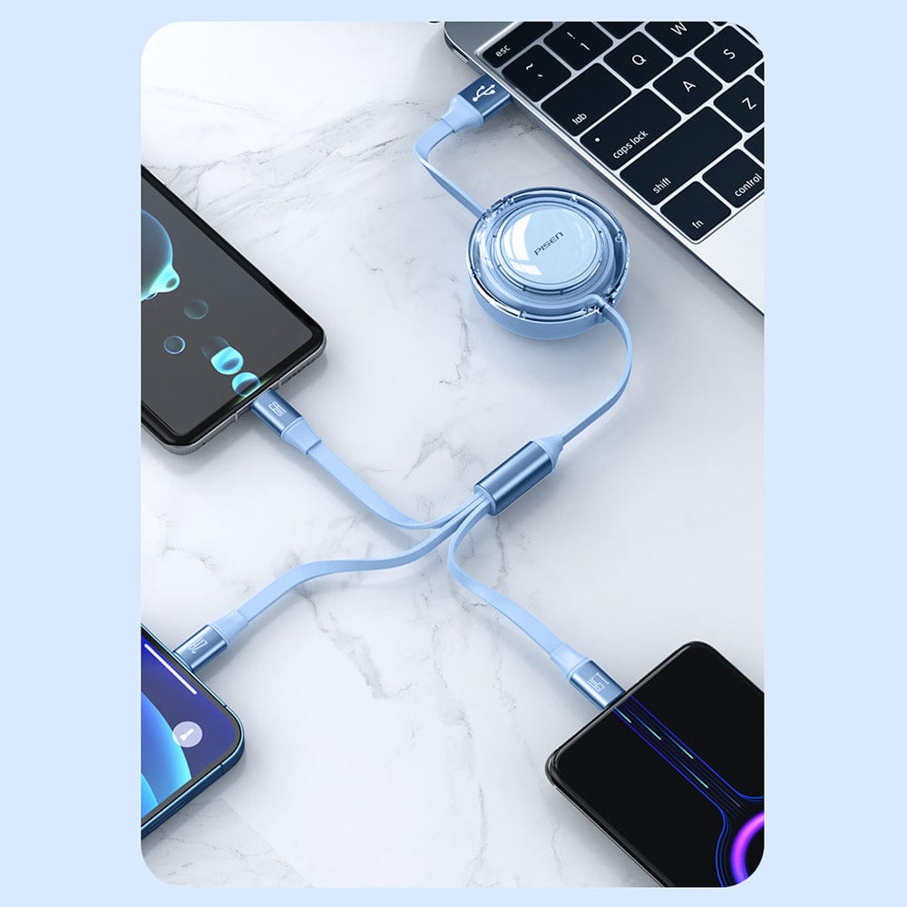 3 in 1 fast charging data cable 6 ampere very good quality available at Wholesale Price