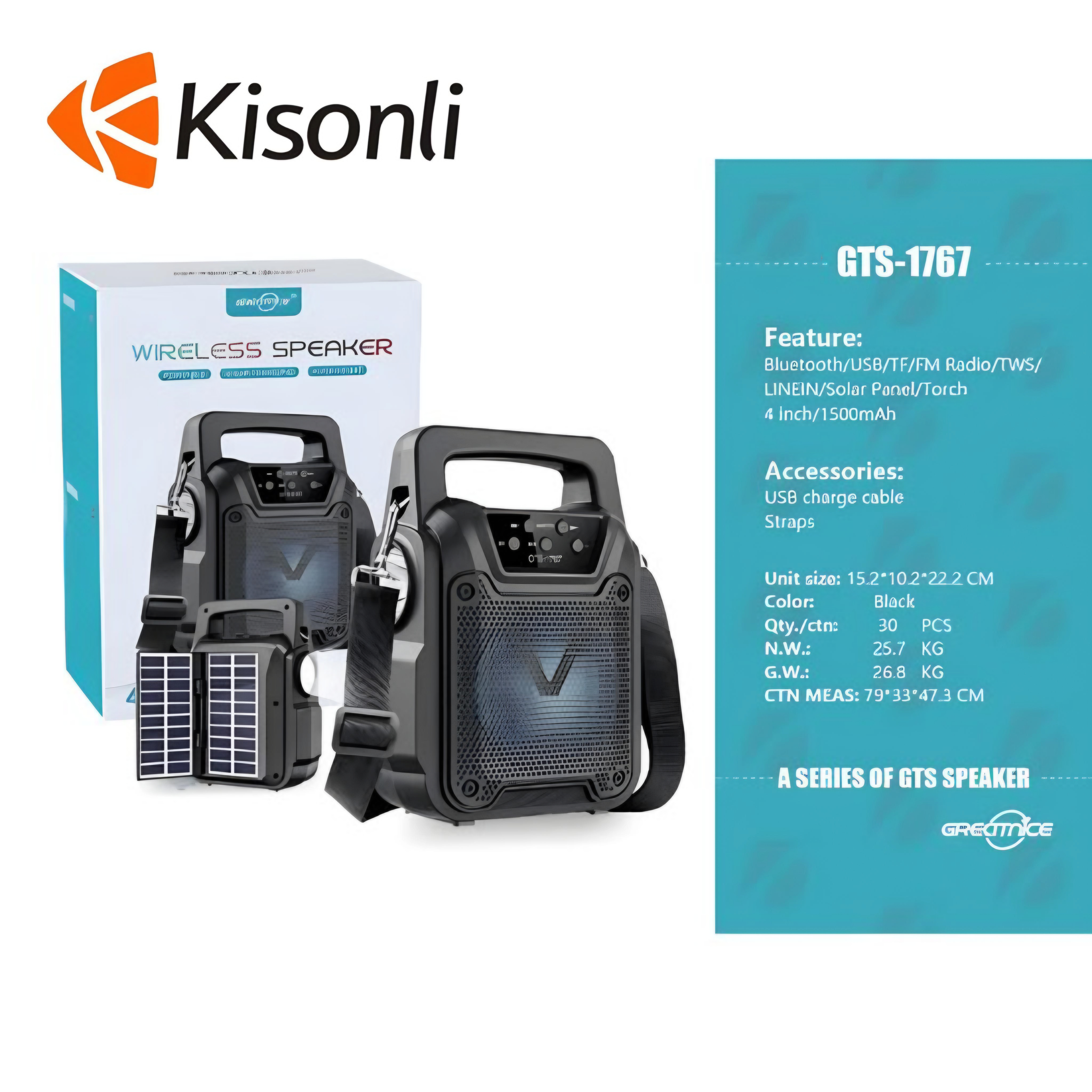 Wireless GTS-1767 Speaker
