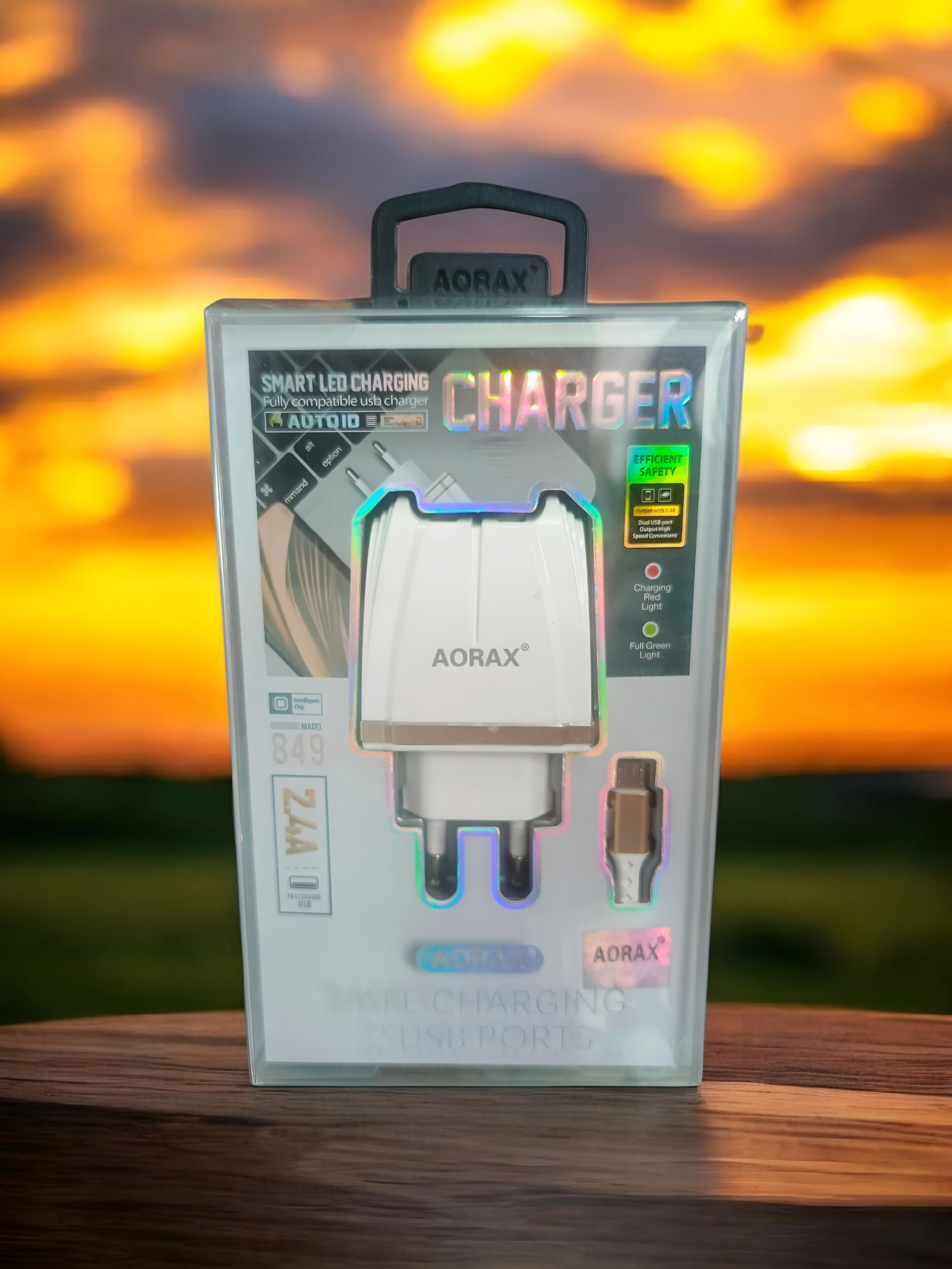 AORAX 2.4A High-speed Charger With Micro Charging Data Cable