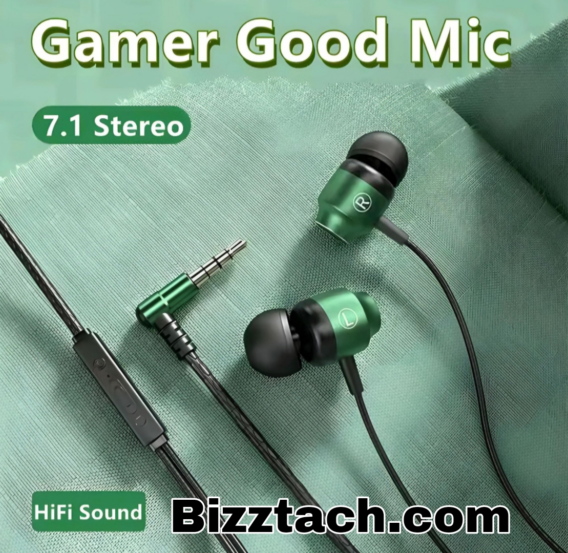 Nigoo Headphones Gaming Wired Earphone  Metal HiFi Bass Stereo 3.5mm Earphone