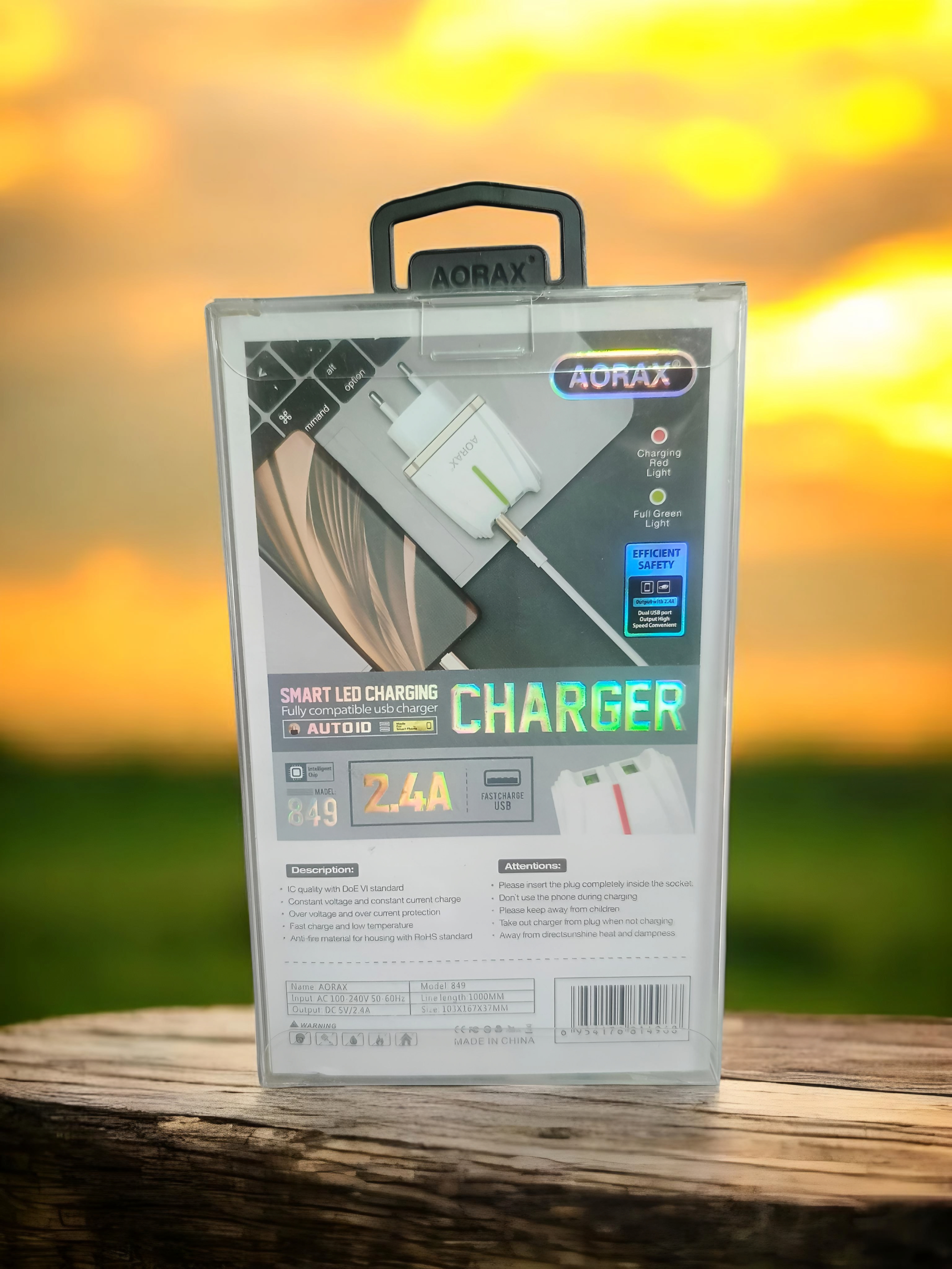 AORAX 2.4A High-speed Charger With Micro Charging Data Cable