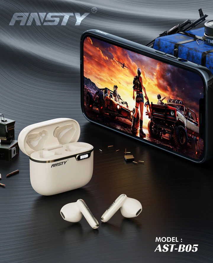 Ansty AST-B05 are true wireless earbuds manufactured by the brand Ansty.