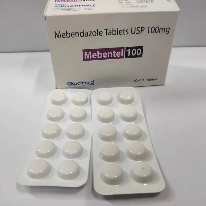 Mebentel 100 Mebendazole Tablets USP 100mg 100 tablets
