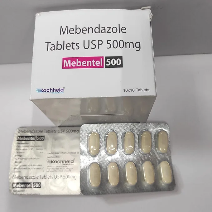 Mebendazole Tablets USP 500mg- 1 box of 100 tablets