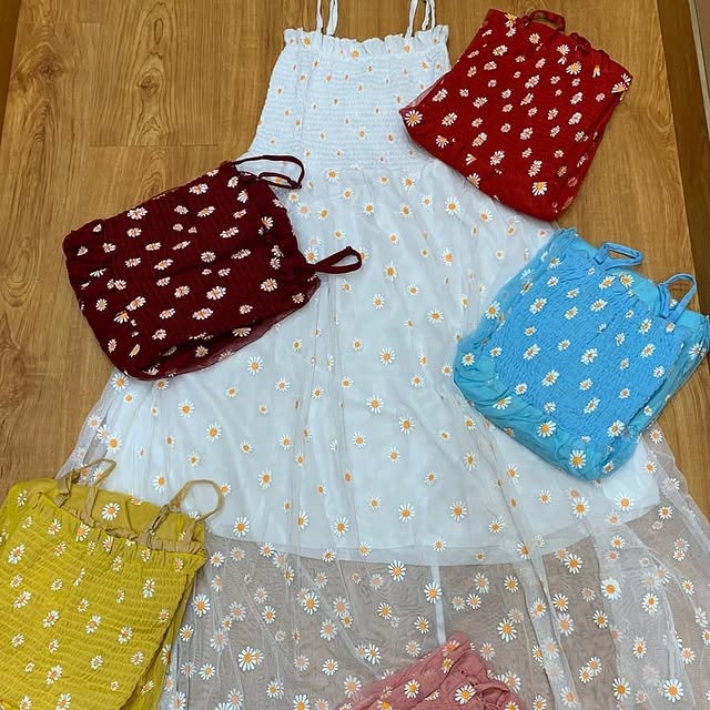Daisy Embroidered Sleeveless Dress