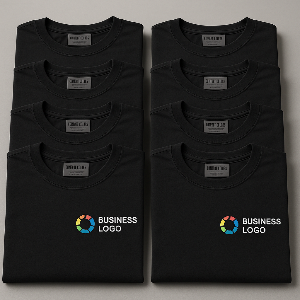 Package 1: 10 tshirts and 10 hats embroidered with your Logo