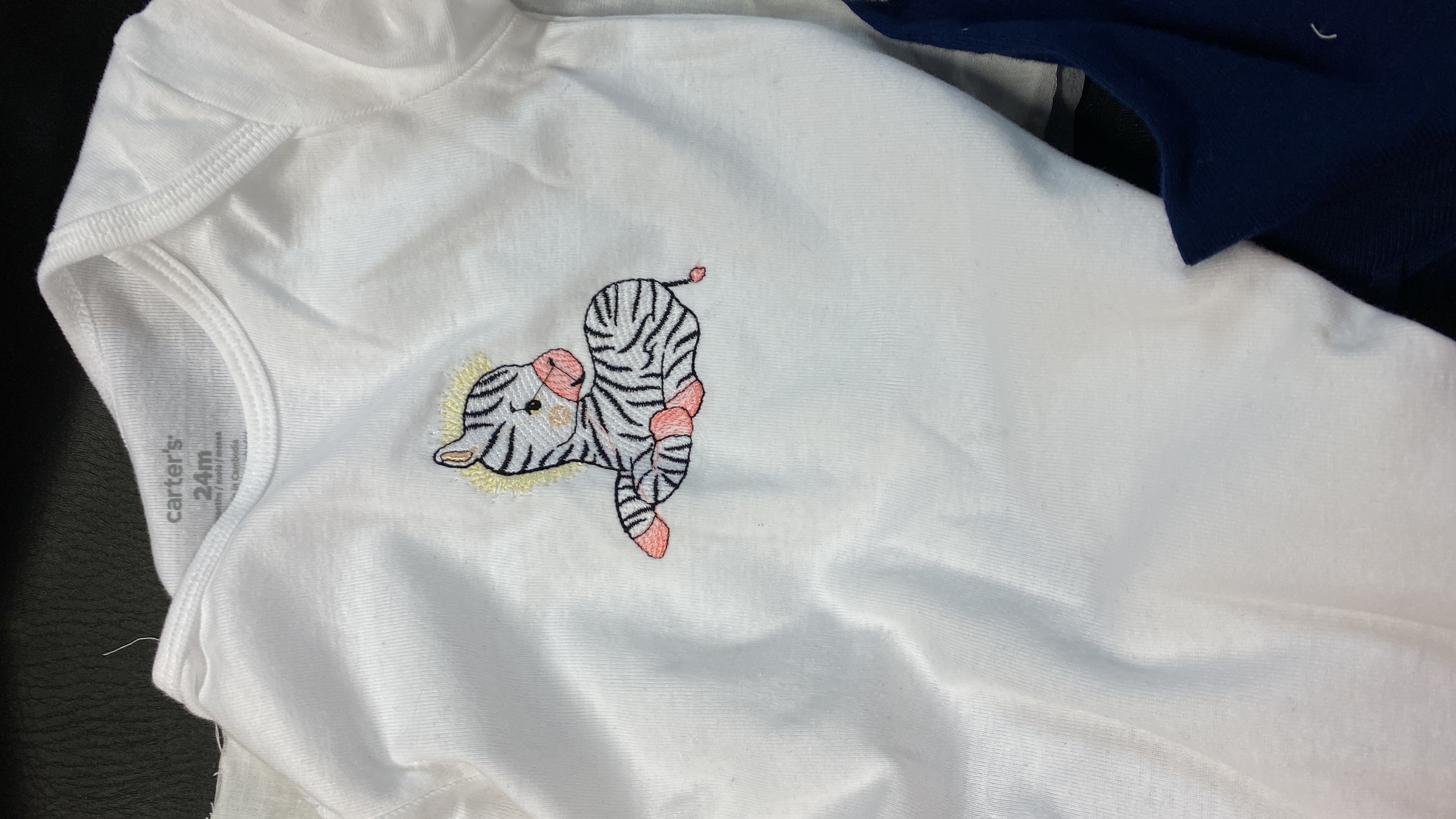 Baby Onesie with Zebra Print