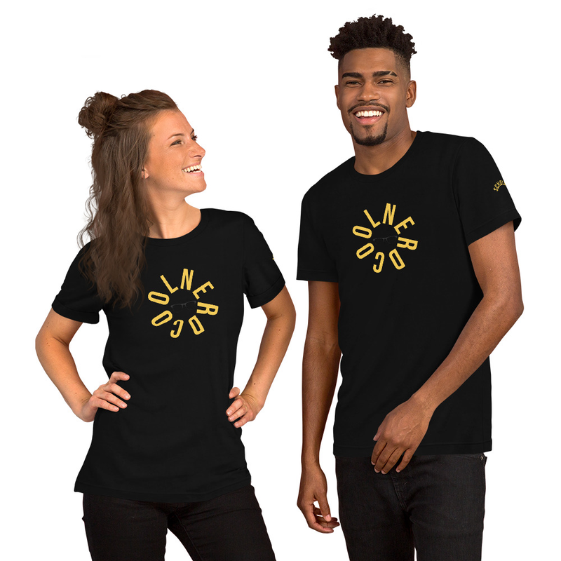 Unisex t-shirt Black & Heather Yellow Organic T-Shirt
