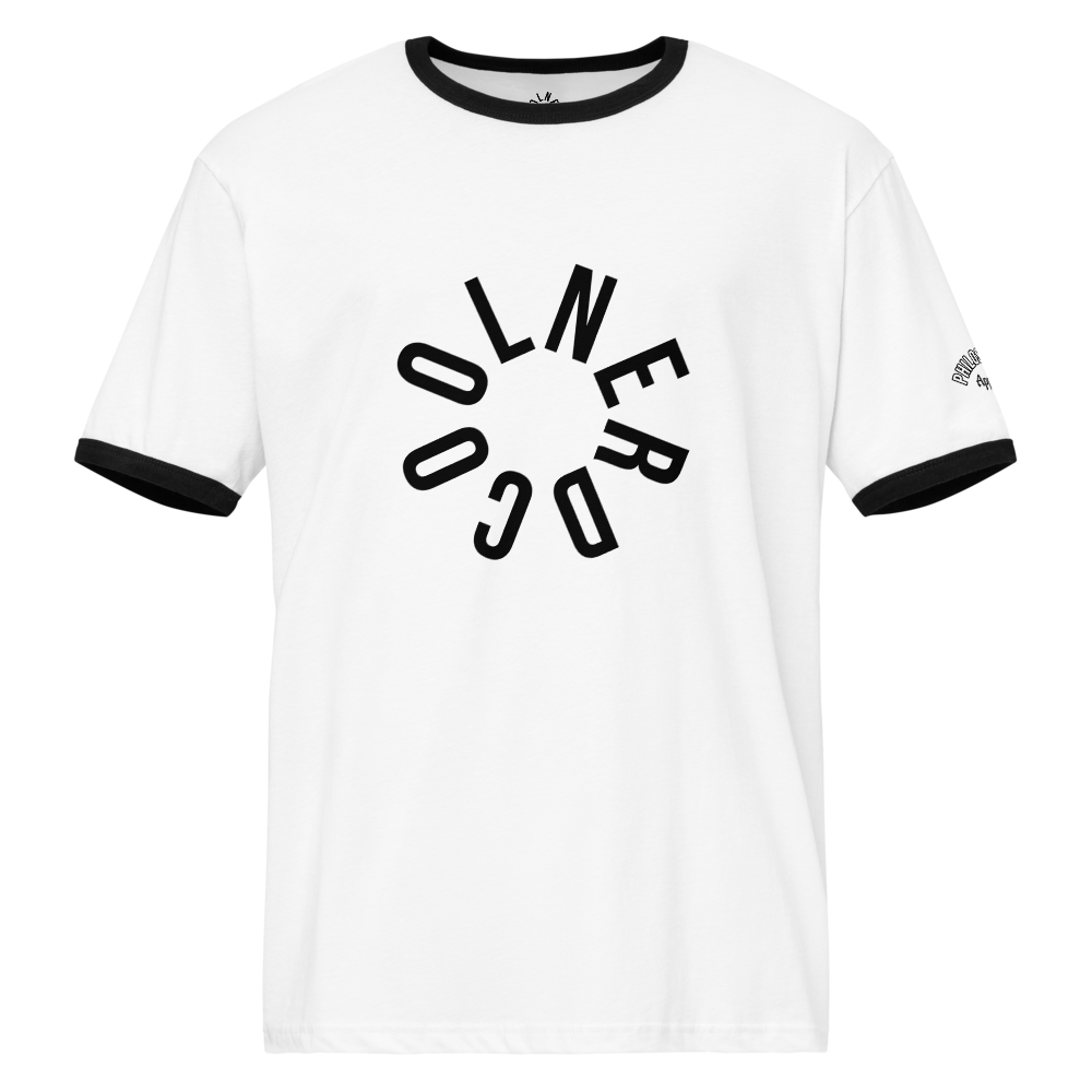 Unisex White & Black Retro Ringer t-Shirt