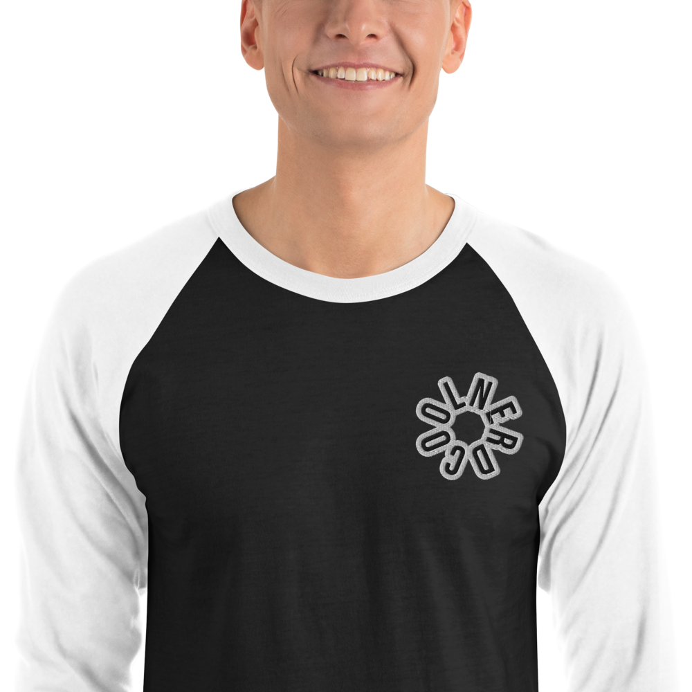 Unisex Black & White 3/4 Sleeve Classic T-Shirt