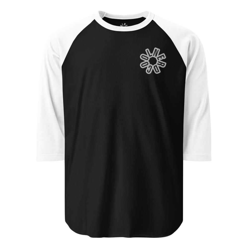 Unisex Black & White 3/4 Sleeve Classic T-Shirt