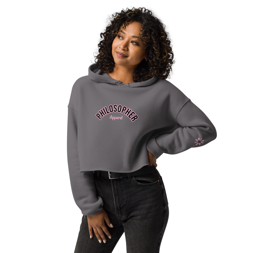 Women's Storm Gray Cropped Hoodie