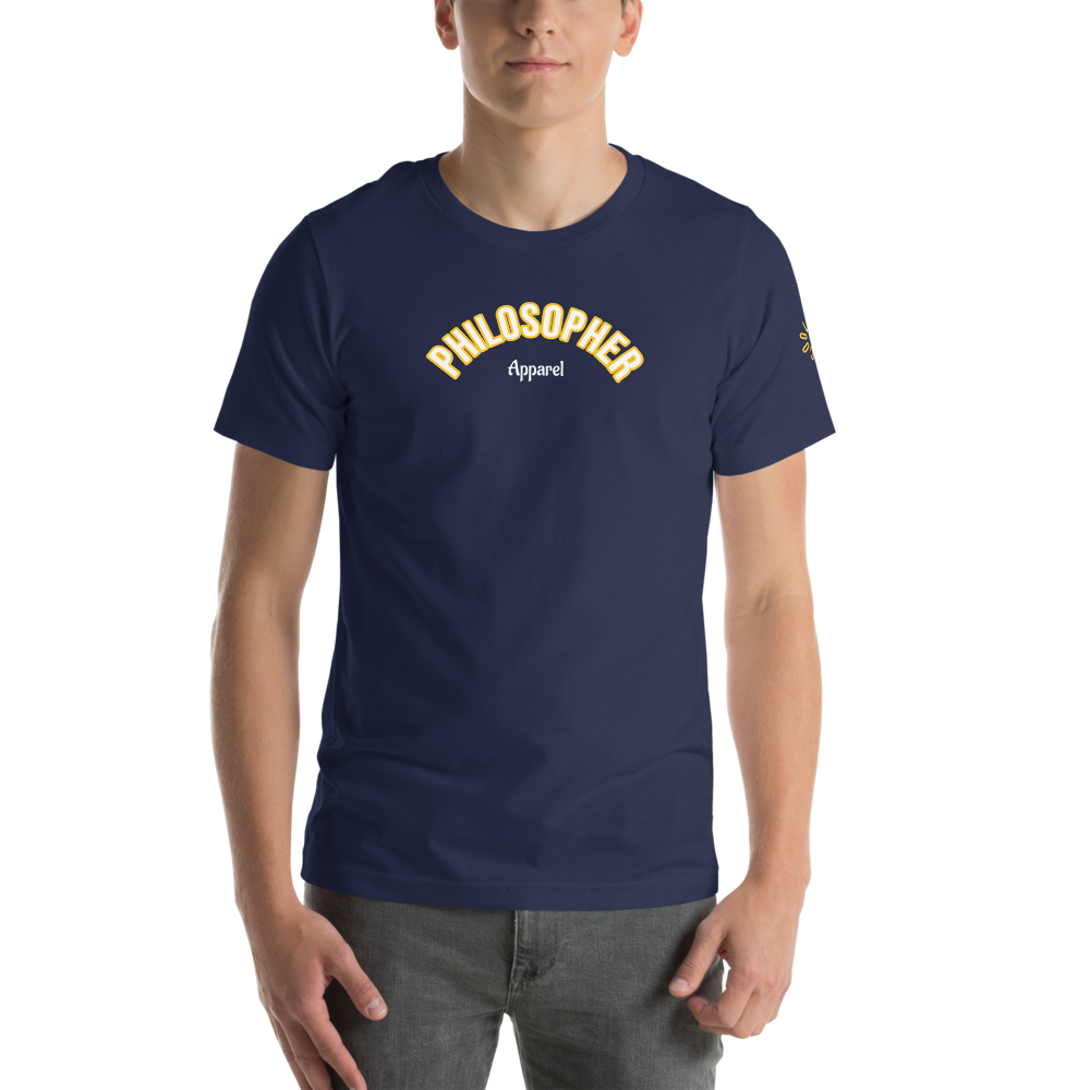 Unisex Navy Blue & Gold Outlined Letters