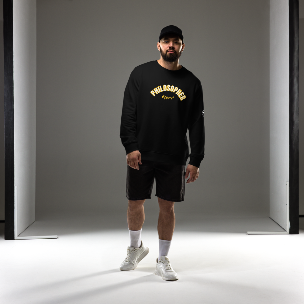Unisex Black Organic Sweatshirt