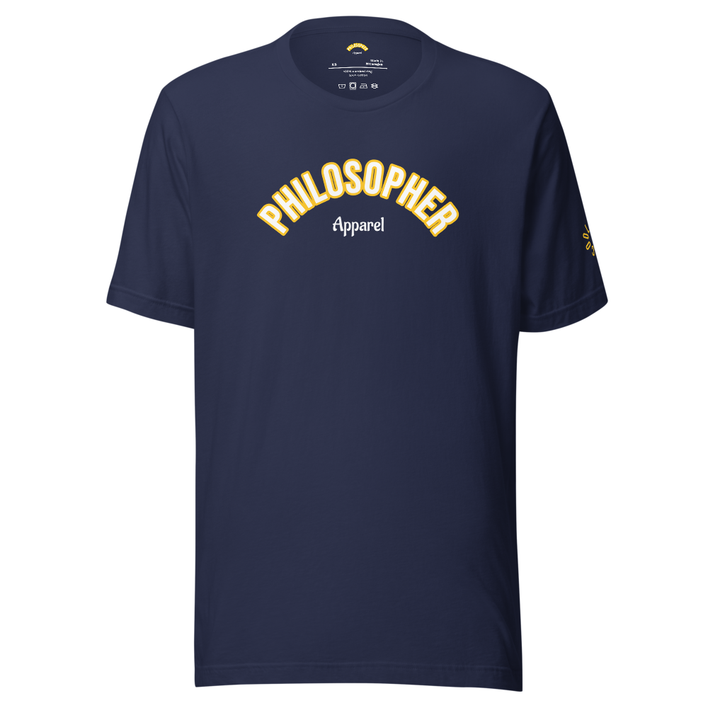 Unisex Navy Blue & Gold Outlined Letters