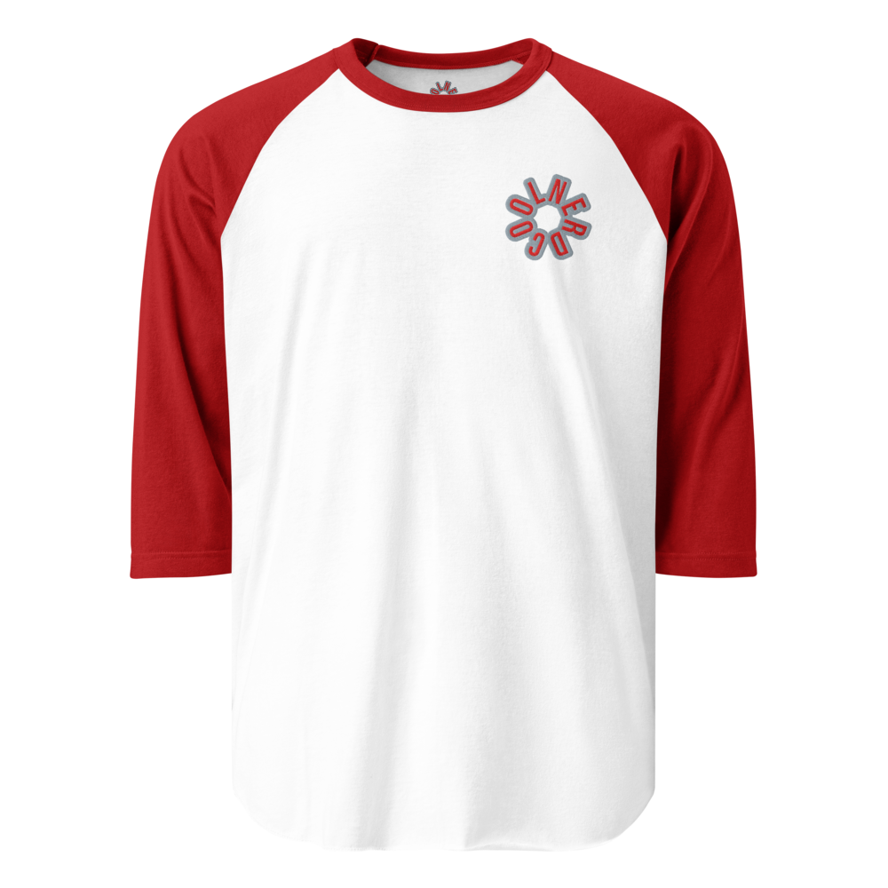 Unisex Red & White 3/4 Sleeve Classic T-shirt