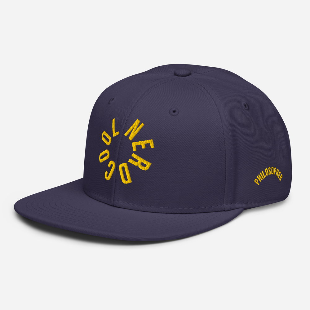 Navy Blue Cool Nerd Snapback with Heather Yellow Logo