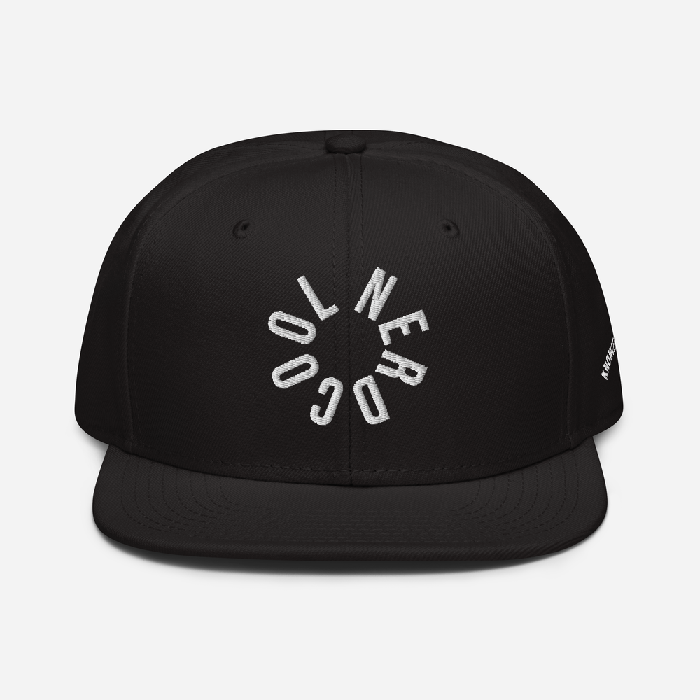 Black Cool Nerd Snapback with White Logo