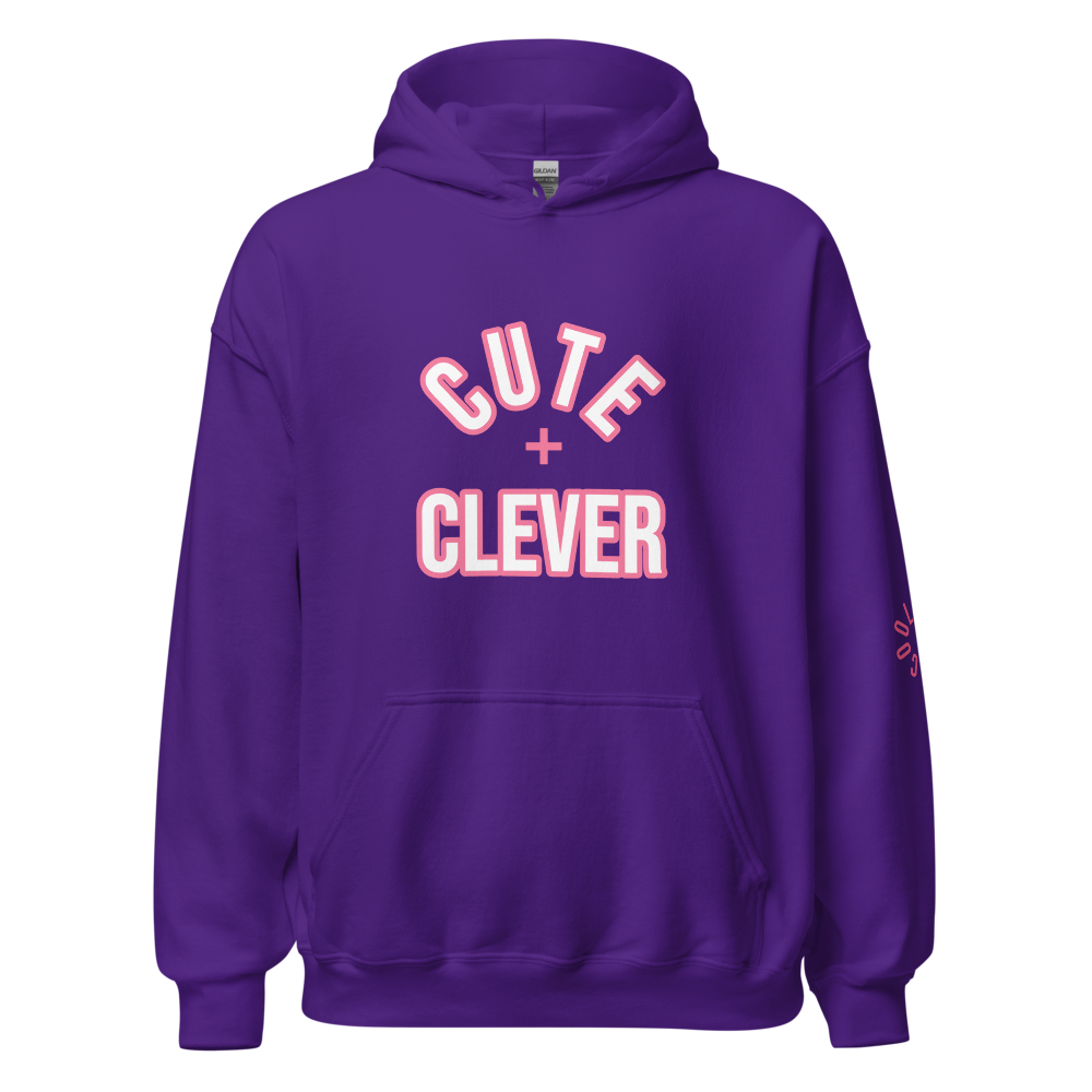Women's Purple "Cute & Clever Hoodie