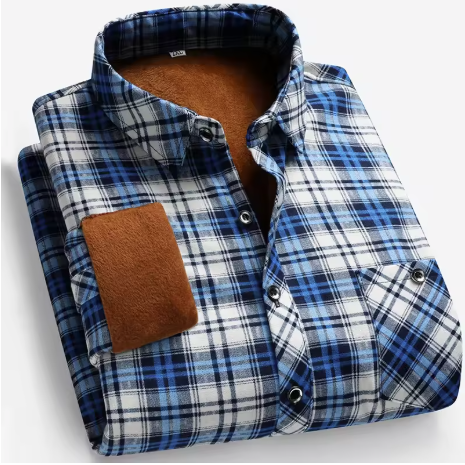 Men's Fleece-Lined Plaid Shirt