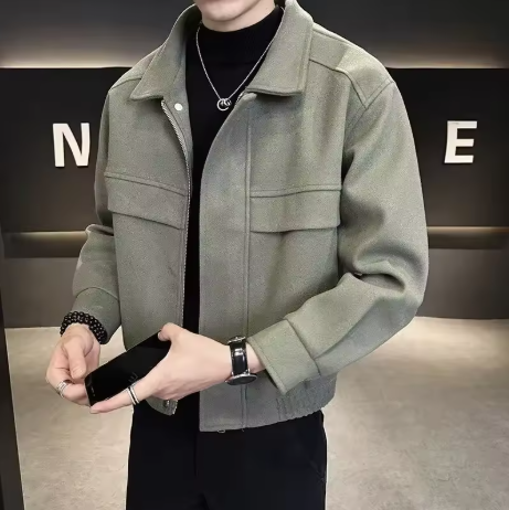 Men's Casual Olive Green Jacket