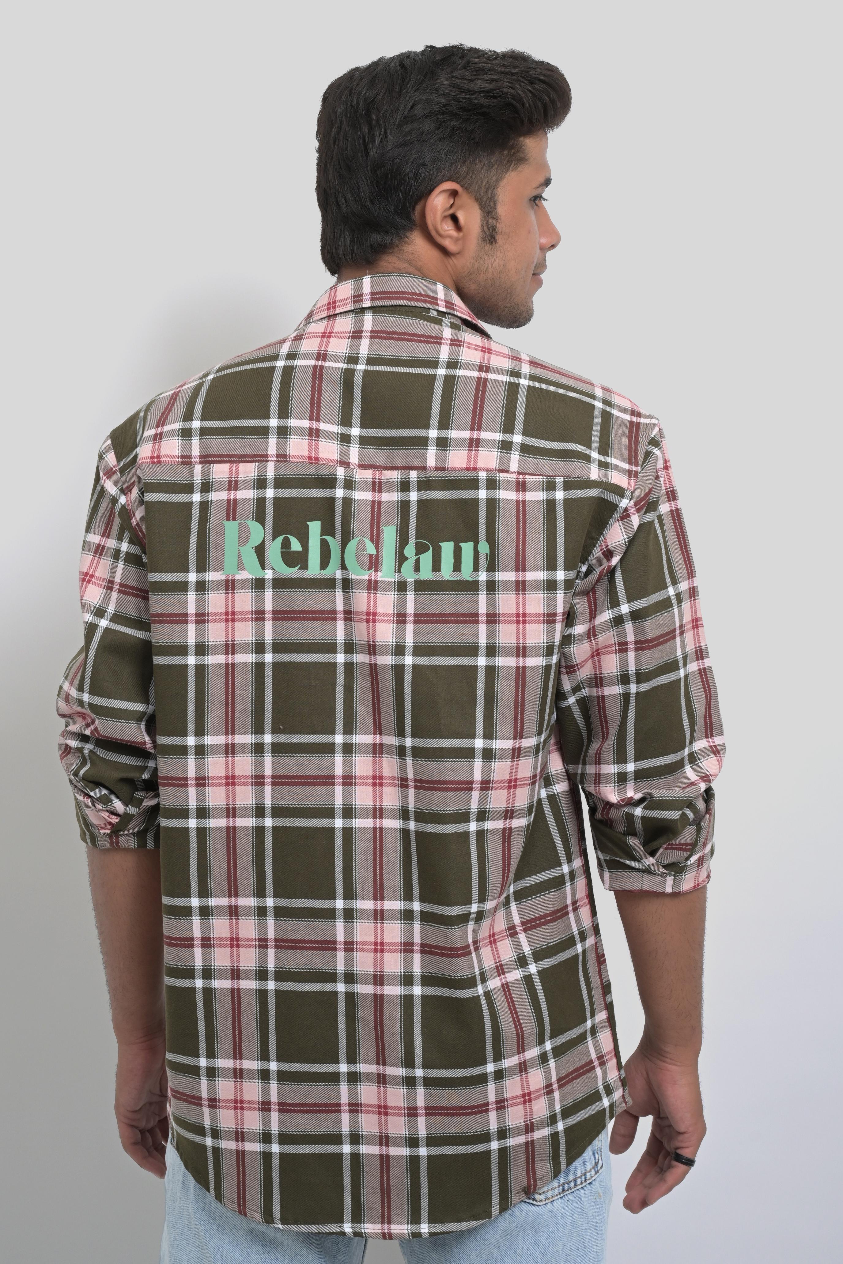 Green and Red Plaid Shirt